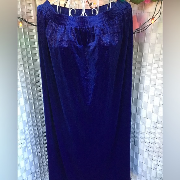 Cervelle Dresses & Skirts - Cervelle Blue & Silver Sparkley Velvet Skirt L  💙NWT💙